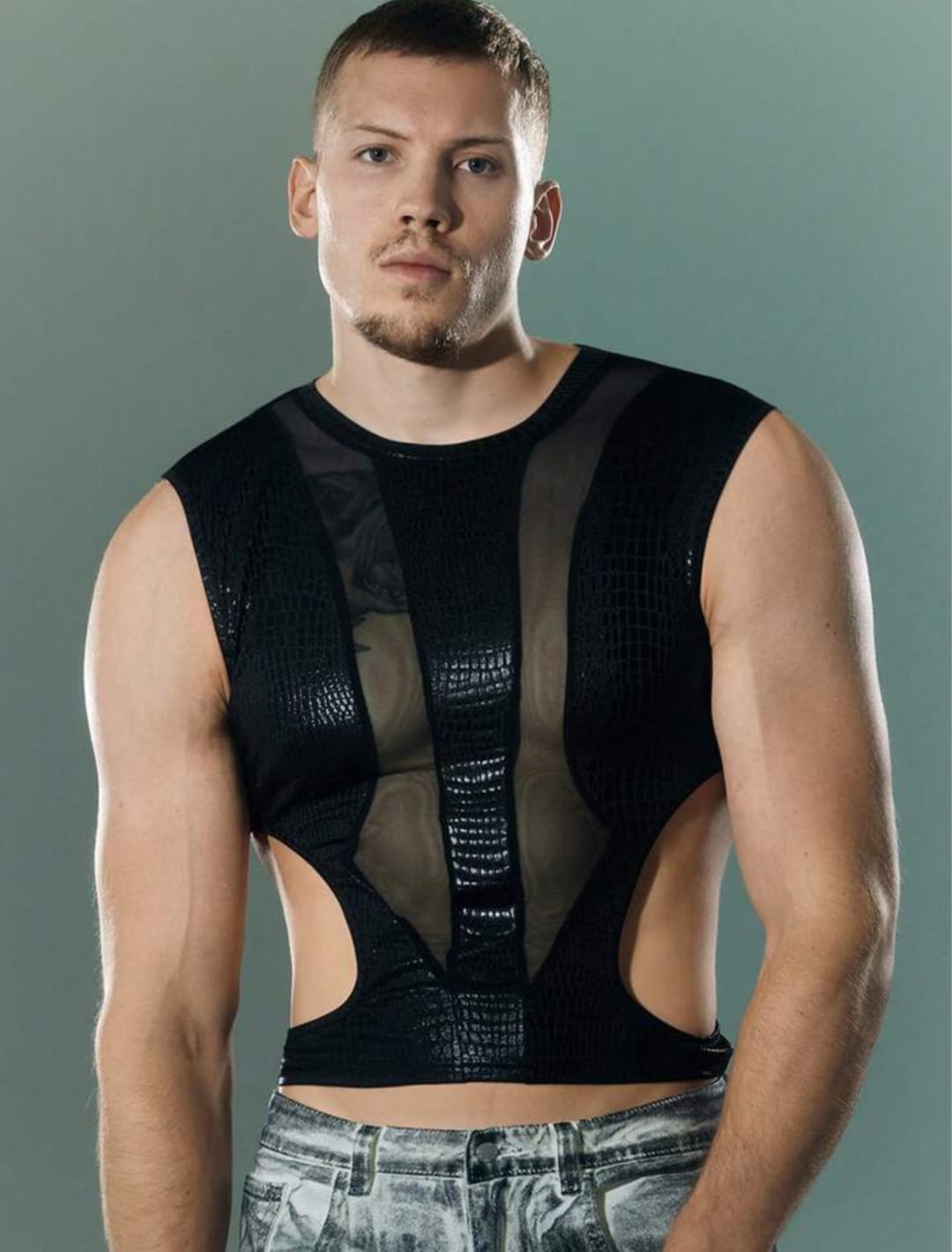 Phantom Mesh Panel  Tank Top